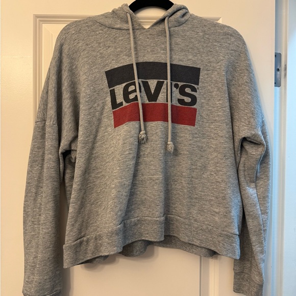 Levi's Gray Women's Cropped Hoodie Sweater - Picture 1 of 4